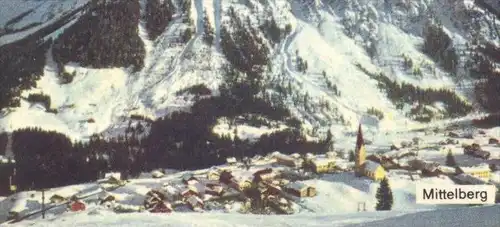 ÄLTERE POSTKARTE GRUSS VOM KLEINEN WALSERTAL MITTELBERG HIRSCHEGG RIEZLERN BAAD KANZELWANDBAHN KLEINWALSERTAL AK