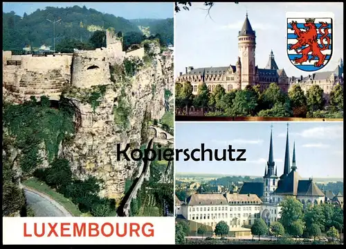 ÄLTERE POSTKARTE LUXEMBOURG ROCHERS DU BOCK ET FORTIFICATIONS CAISSE D'EPARGNE Luxemburg cpa postcard AK Ansichtskarte