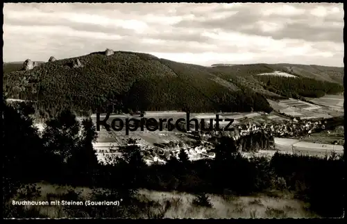 ÄLTERE POSTKARTE BRUCHHAUSEN MIT STEINEN OLSBERG rückseitig Gasthaus Kesting über Bestwig cpa postcard AK Ansichtskarte