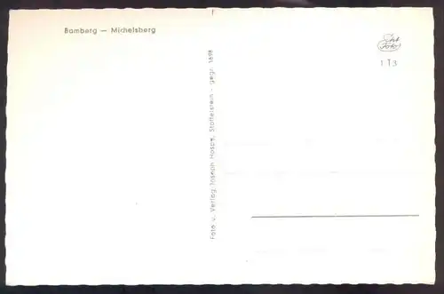 ÄLTERE POSTKARTE BAMBERG MICHELSBERG FIAT OPEL BORGWARD Autos Auto car cars cpa postcard