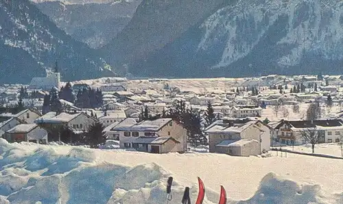 POSTKARTE INZELL BAYERN EISSCHNELLLAUF-STADION speed-skating stadium patinage de vitesse Eislaufen Winter hiver Schnee