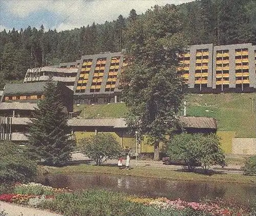 POSTKARTE BAD RIPPOLDSAU PANORAMA SCHWIMMBAD Bath Piscine Schwarzwald black forest foret-noire Ansichtskarte AK postcard