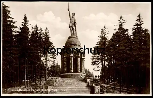 ALTE POSTKARTE HERMANNS-DENKMAL IM TEUTOBURGER WALD BEI DETMOLD 1933 Hermannsdenkmal postcard cpa Ansichtskarte AK