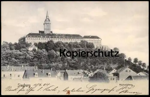 ALTE POSTKARTE SIEGBURG MICHAELSBERG 1904 PANORAMA KLOSTER cpa postcard AK Ansichtskarte