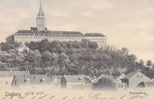 ALTE POSTKARTE SIEGBURG MICHAELSBERG 1904 PANORAMA KLOSTER cpa postcard AK Ansichtskarte