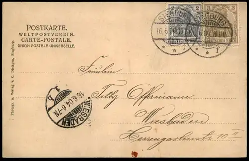 ALTE POSTKARTE SIEGBURG MICHAELSBERG 1904 PANORAMA KLOSTER cpa postcard AK Ansichtskarte