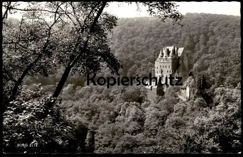 ÄLTERE POSTKARTE BURG ELTZ PANORAMA WIERSCHEM Maifeld Polch Schloss castle chateau postcard cpa Ansichtskarte AK