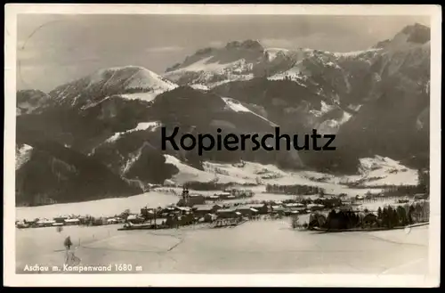 ALTE POSTKARTE ASCHAU MIT KAMPENWAND IM WINTER 1937 SCHNEE cpa postcard AK Ansichtskarte Hiver snow neige