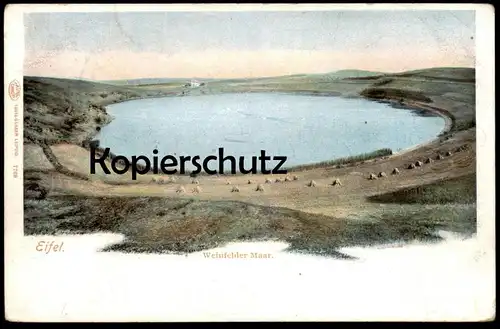 ALTE POSTKARTE WEINFELDER MAAR BEI DAUN EIFEL FREIMARKE WESTSACHSEN Sowjetische Zone West-Sachsen Nr. 137Xa postcard