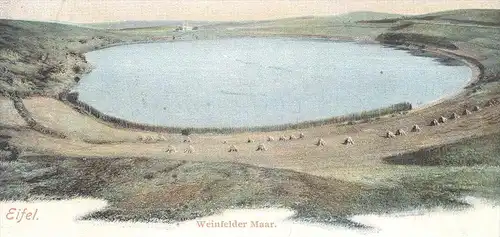 ALTE POSTKARTE WEINFELDER MAAR BEI DAUN EIFEL FREIMARKE WESTSACHSEN Sowjetische Zone West-Sachsen Nr. 137Xa postcard