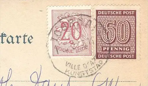 ALTE POSTKARTE WEINFELDER MAAR BEI DAUN EIFEL FREIMARKE WESTSACHSEN Sowjetische Zone West-Sachsen Nr. 137Xa postcard