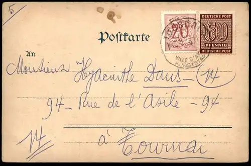 ALTE POSTKARTE WEINFELDER MAAR BEI DAUN EIFEL FREIMARKE WESTSACHSEN Sowjetische Zone West-Sachsen Nr. 137Xa postcard