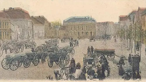 ALTE POSTKARTE AURICH OSTFRIESLAND MARKTPLATS MARKTPLATZ HÄNDLER MARKT marché market Ansichtskarte AK cpa postcard