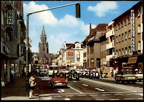 ÄLTERE POSTKARTE LETMATHE HAGENER STRASSE OPEL VOLKSWAGEN VW Autos cars voitures Deutsche Bank postcard Ansichtskarte AK