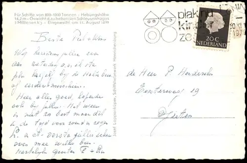 ÄLTERE POSTKARTE SCHIFFSHEBEWERK HENRICHENBURG BEI DORTMUND vrachtschip ship's lift Ship Ascenseur à bateau hoist cpa AK