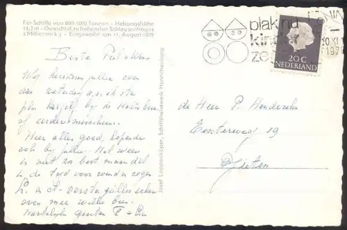 ÄLTERE POSTKARTE SCHIFFSHEBEWERK HENRICHENBURG BEI DORTMUND vrachtschip ship's lift Ship Ascenseur à bateau hoist cpa AK