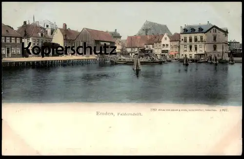 ALTE POSTKARTE EMDEN FALDERNDELFT 1902 postcard cpa AK Ansichtskarte