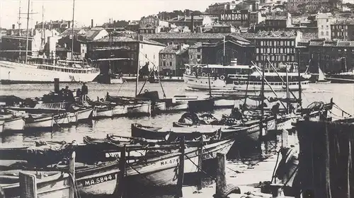 ALTE POSTKARTE MARSEILLE LE VIEUX PORT Hafen Harbour Dampfer sailing steam ship bateau à vapeur le mandarin cpa postcard