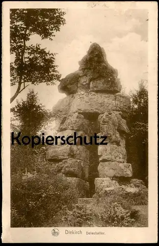 ALTE POSTKARTE DIEKIRCH DEIWELSELTER LOUXEMBURG Luxemburg Teufelsfels Teufel-Fels rock roche cpa postcard Ansichtskarte