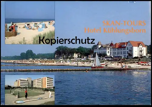 ÄLTERE POSTKARTE SKAN-TOURS HOTEL OSTSEEBAD KÜHLUNGSBORN Minigolf  crazy miniature mini-golf cpa postcard Ansichtskarte