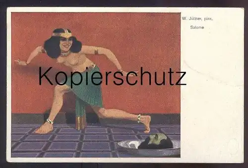 ALTE KÜNSTLER-POSTKARTE SALOME Frau femme seins nus nude breast woman nudity cpa postcard AK Ansichtskarte