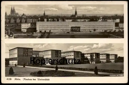 ALTE POSTKARTE KÖLN NEUBAU DER UNIVERSITÄT RHEINGOLD SERIE Nr. 428 Uni Cöln university cpa postcard AK Ansichtskarte