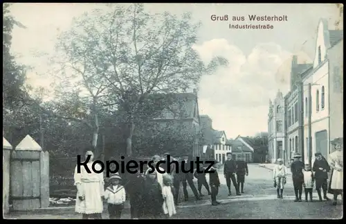 ALTE POSTKARTE GRUSS AUS WESTERHOLT INDUSTRIESTRASSE HERTEN Kinder children child enfants AK Ansichtskarte postcard cpa