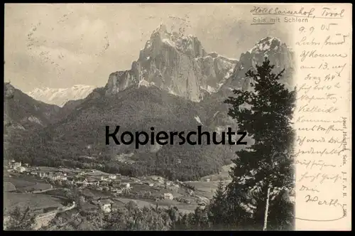 ALTE POSTKARTE CARTOLINA SEIS MIT SCHLERN SIUSI LO SCILIAR Dolomiti Alto Adige Italia italy cpa postcard Ansichtskarte