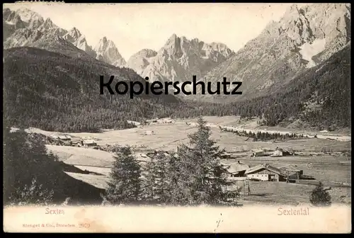 ALTE POSTKARTE SEXTEN SEXTENTAL STEMPEL BAD MOOS FISCHLEINBODEN Sesto Dolomiti Italia italy cartolina cpa postcard AK