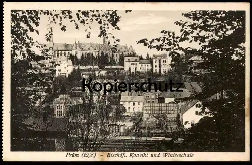 ALTE POSTKARTE PRÜM IN DER EIFEL BISCHÖFLICHES KONVIKT UND WINTERSCHULE bei Bitburg Pruem Schule school cpa postcard AK