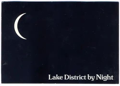 ÄLTERE POSTKARTE LAKE DISTRICT BY NIGHT bei Nacht nuit Humor Humour Mond moon lune cpa postcard AK Ansichtskarte