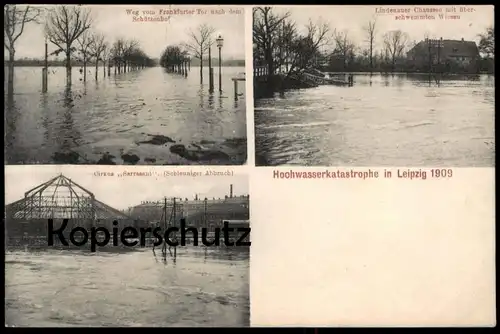 ALTE POSTKARTE ZIRKUS SARRASANI ABBAU BEI HOCHWASSER LEIPZIG Cirkus Circus cirque flood Flut cpa postcard Ansichtskarte