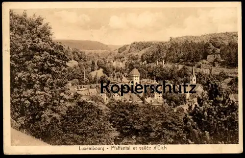ALTE POSTKARTE LUXEMBOURG PFAFFENTAL ET VALLÉE D'EICH 1926 Pfaffenthal Luxemburg cpa postcard Ansichtskarte AK