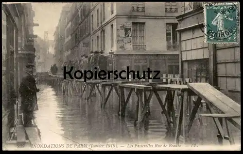 ALTE POSTKARTE PARIS HOCHWASSER 1910 RUE DE BEAUNE Flut Flood Inondations crue Ansichtskarte postcard cpa AK