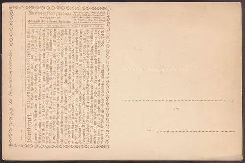 ALTE POSTKARTE STUTTGART 1898 STIFTSKIRCHE MIT SCHILLERDENKMAL PHOTOGRAPHICUM HILLGER NEUE PHOTOGRAPHISCHE GESELLSCHAFT