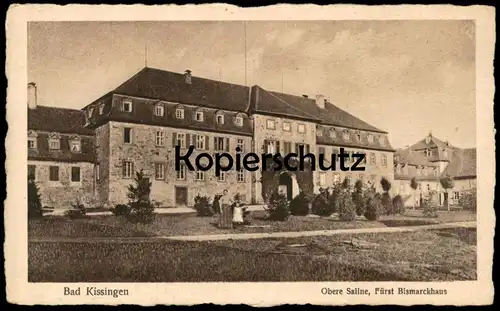 ALTE POSTKARTE BAD KISSINGEN OBERE SALINE FÜRST BISMARCKHAUS Frau & Kind Bismarck-Haus AK Ansichtskarte cpa postcard