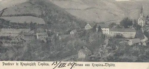 ALTE POSTKARTE POZDRAV IZ KRAPINSKIH TOPLICA GRUSS AUS KRAPINA-TÖPLITZ Toeplitz Krapinske Toplice Hrvatska Croatia cpa