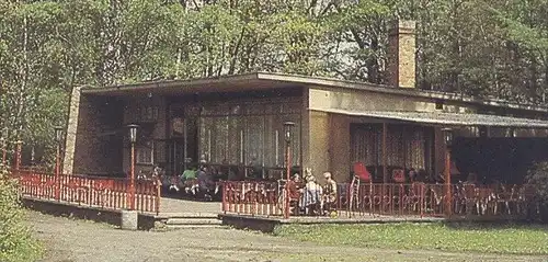 ÄLTERE POSTKARTE TIERPARK LUCKENWALDE HIRSCH SCHAF ZACKELSCHAF deer cerf jardin zoologique Zoo postcard cpa AK