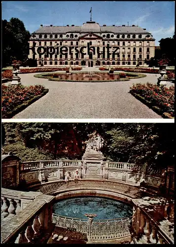 ÄLTERE POSTKARTE DONAUESCHINGEN SCHLOSS UND DONAUQUELLE source Donau spring AK Ansichtskarte cpa postcard