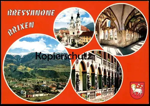 POSTKARTE BRIXEN BRESSANONE Panorama Palazzo Vescovile Tirol Trentino Dolomiten Dolomiti Bressano Italia italy Italien