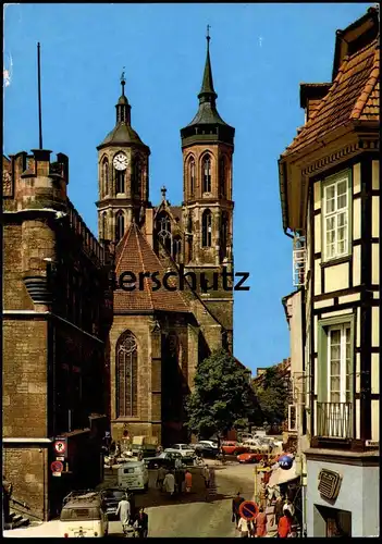 ÄLTERE POSTKARTE GÖTTINGEN JOHANNISKIRCHE VOLKSWAGEN VW BUS MERCEDES BENZ PORSCHE 911 NIVEA cpa postcard Ansichtskarte