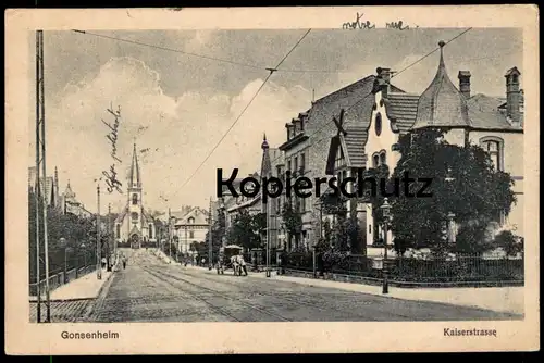 ALTE POSTKARTE GONSENHEIM KAISERSTRASSE MAINZ mayence cpa postcard AK Ansichtskarte