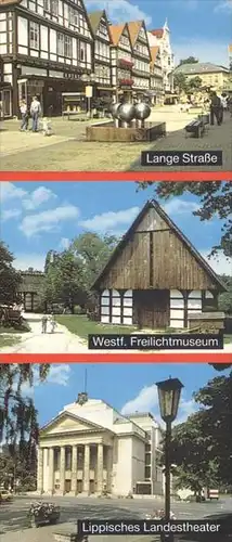 POSTKARTE DETMOLD SCHLOSS LIPPISCHES LANDESTHEATER LANGE STRASSE WESTFÄLISCHES FREILICHTMUSEUM postcard Ansichtskarte AK