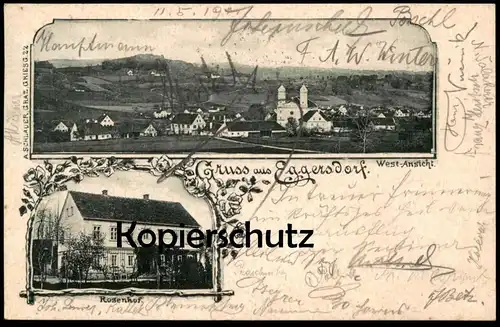 ALTE POSTKARTE GRUSS AUS EGGERSDORF ROSENHOF WEST-ANSICHT bei Graz postcard cpa AK Ansichtskarte