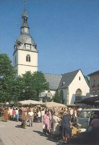 POSTKARTE DETMOLD MARKT WAPPEN GESCHICHTE CHRONIK Chronikkarte chronique chronicle storycard marché market postcard AK