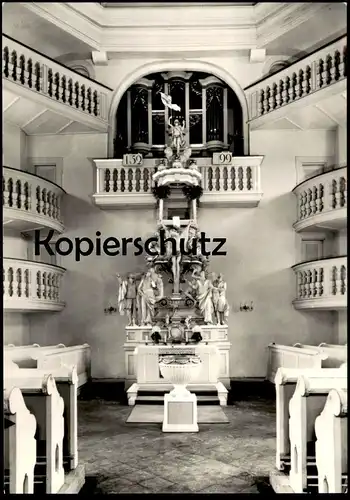 KARTE CARLSFELD KIRCHE EIBENSTOCK THÜRINGEN ALTAR ORGEL interieur l'eglise church orgue organ cpa postcard Ansichtskarte