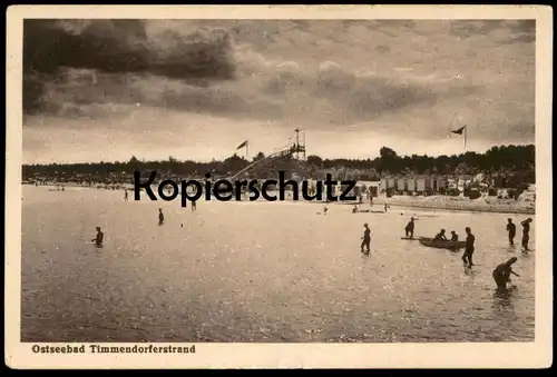 ALTE POSTKARTE OSTSEEBAD TIMMENDORFERSTRAND 1933 Rutsche Timmendorfer Strand beach plage bath cpa postcard Ansichtskarte