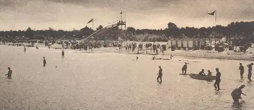 ALTE POSTKARTE OSTSEEBAD TIMMENDORFERSTRAND 1933 Rutsche Timmendorfer Strand beach plage bath cpa postcard Ansichtskarte