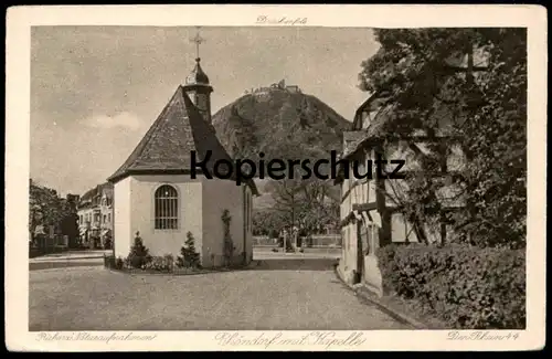 ALTE POSTKARTE RHÖNDORF MIT KAPELLE DRACHENFELS BAD HONNEF cpa postcard AK Ansichtskarte