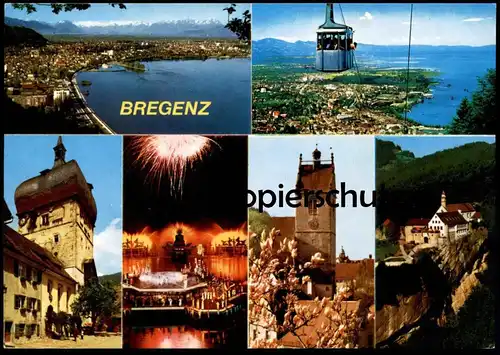 ÄLTERE POSTKARTE BREGENZ AM BODENSEE FEUERWERK FIREWORKS Feu d'artifice Autriche Austria cpa postcard AK Ansichtskarte